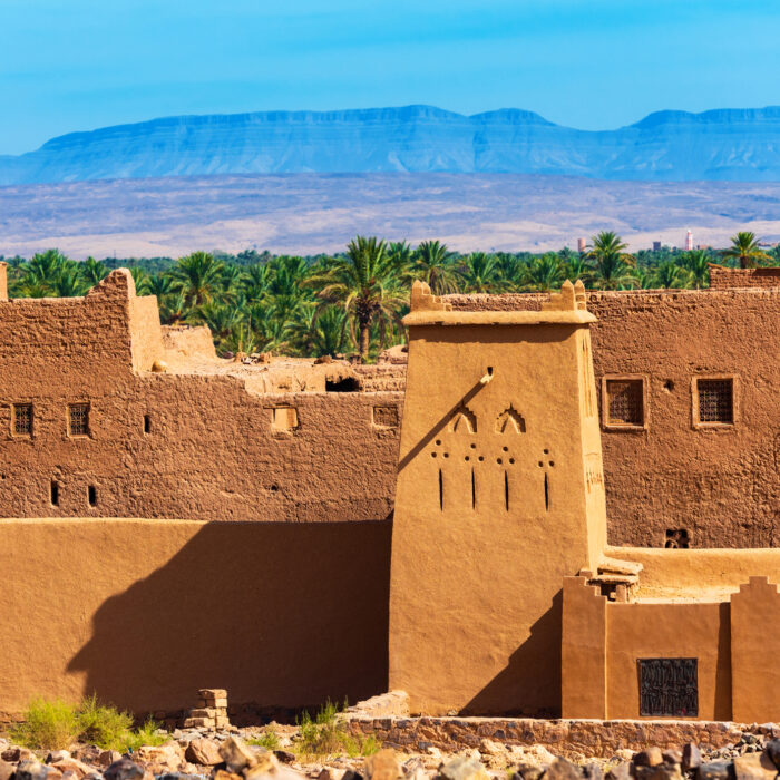 Kasbah Taourirt exterior in Zagora, Morocco